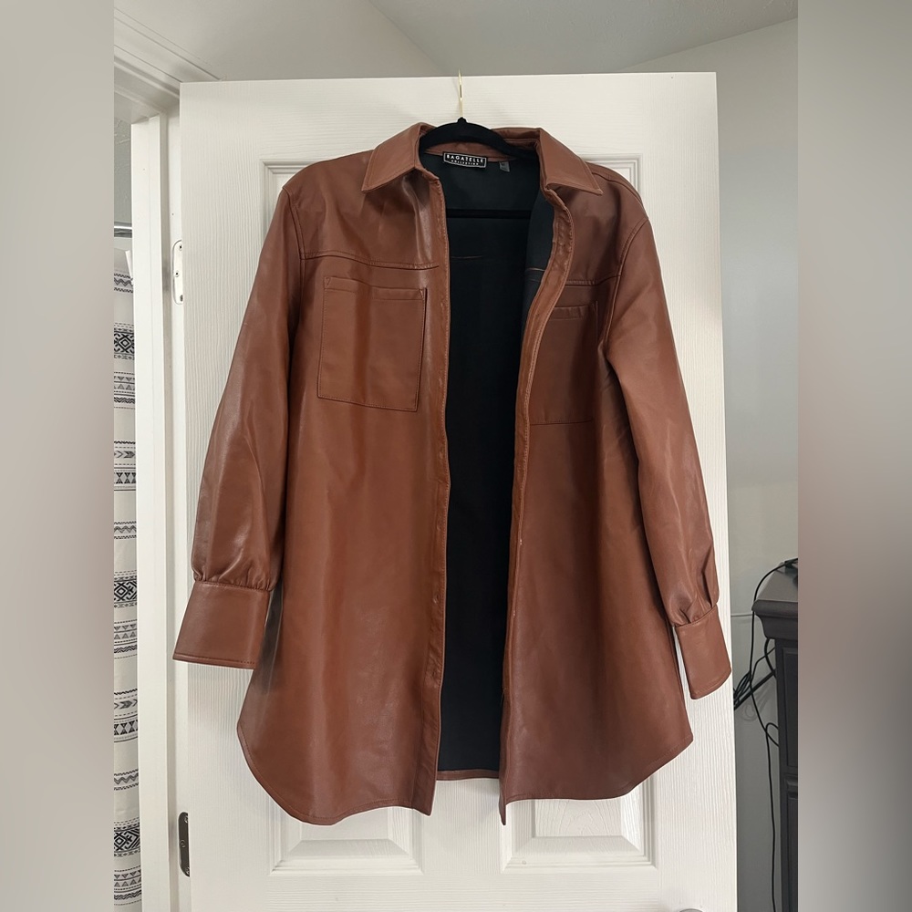 Brown pleather jacket